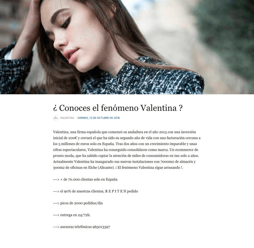 La historia de La Tienda de Valentina Blog Oleoshop